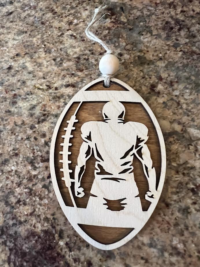Football player ornament