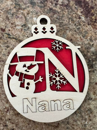 Custom name and letter ornament