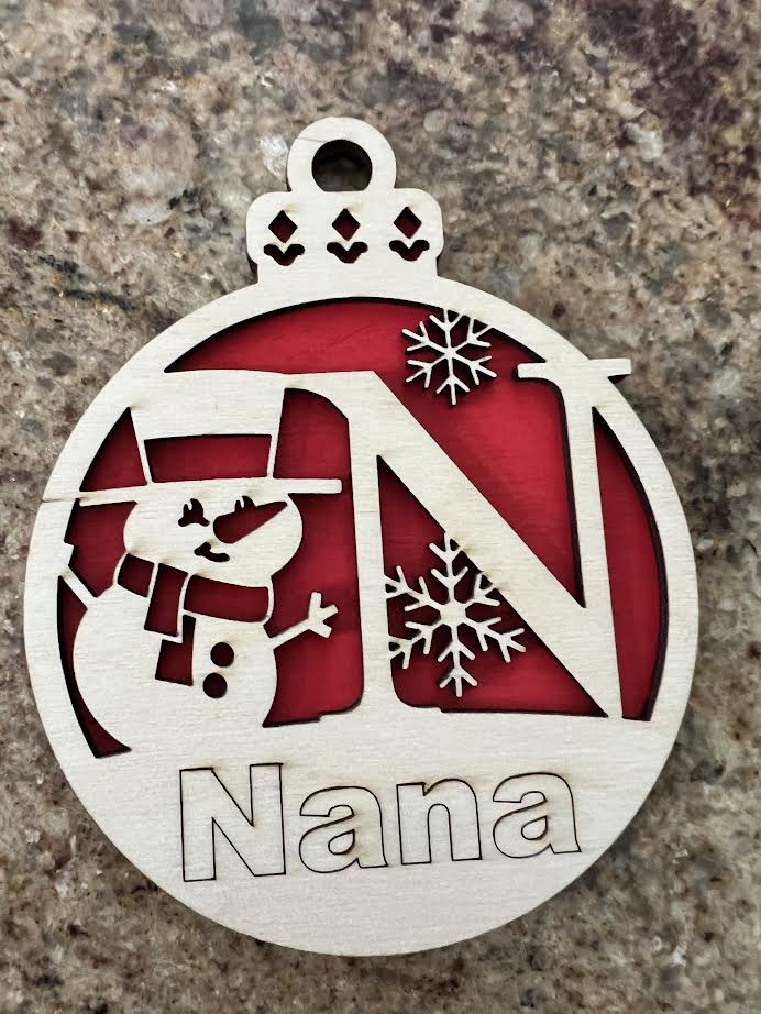 Custom name and letter ornament