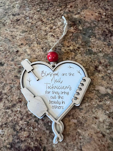 Hairstylist heart ornament