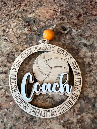 Volleyball coach ornament
