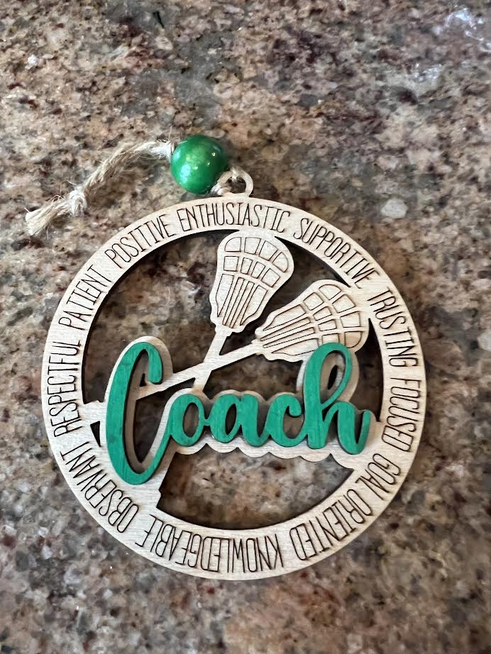 Lacrosse coach ornament