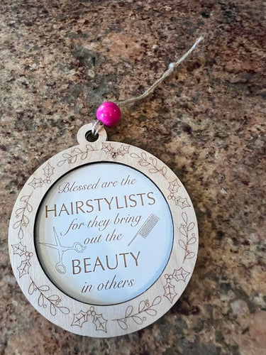 Hairstylist circle ornament