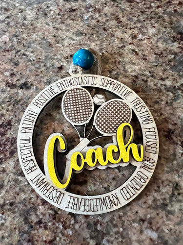 Tennis coach ornament