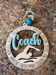 Swim coach ornament