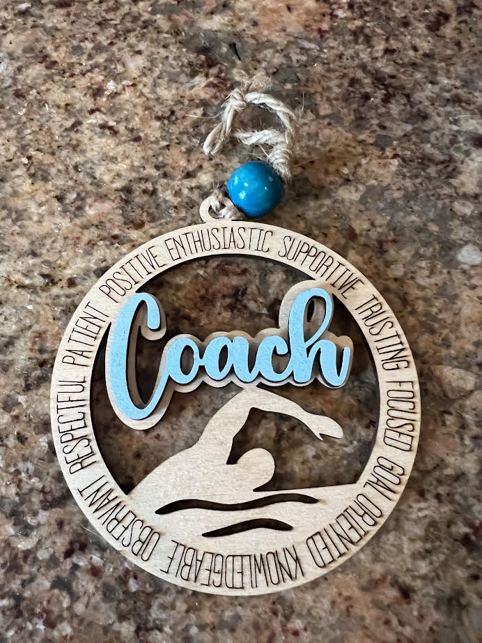 Swim coach ornament