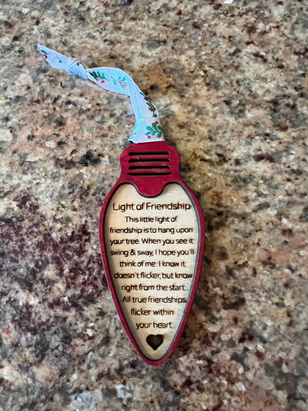 Light of friendship ornament