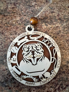 Bulldog ornament