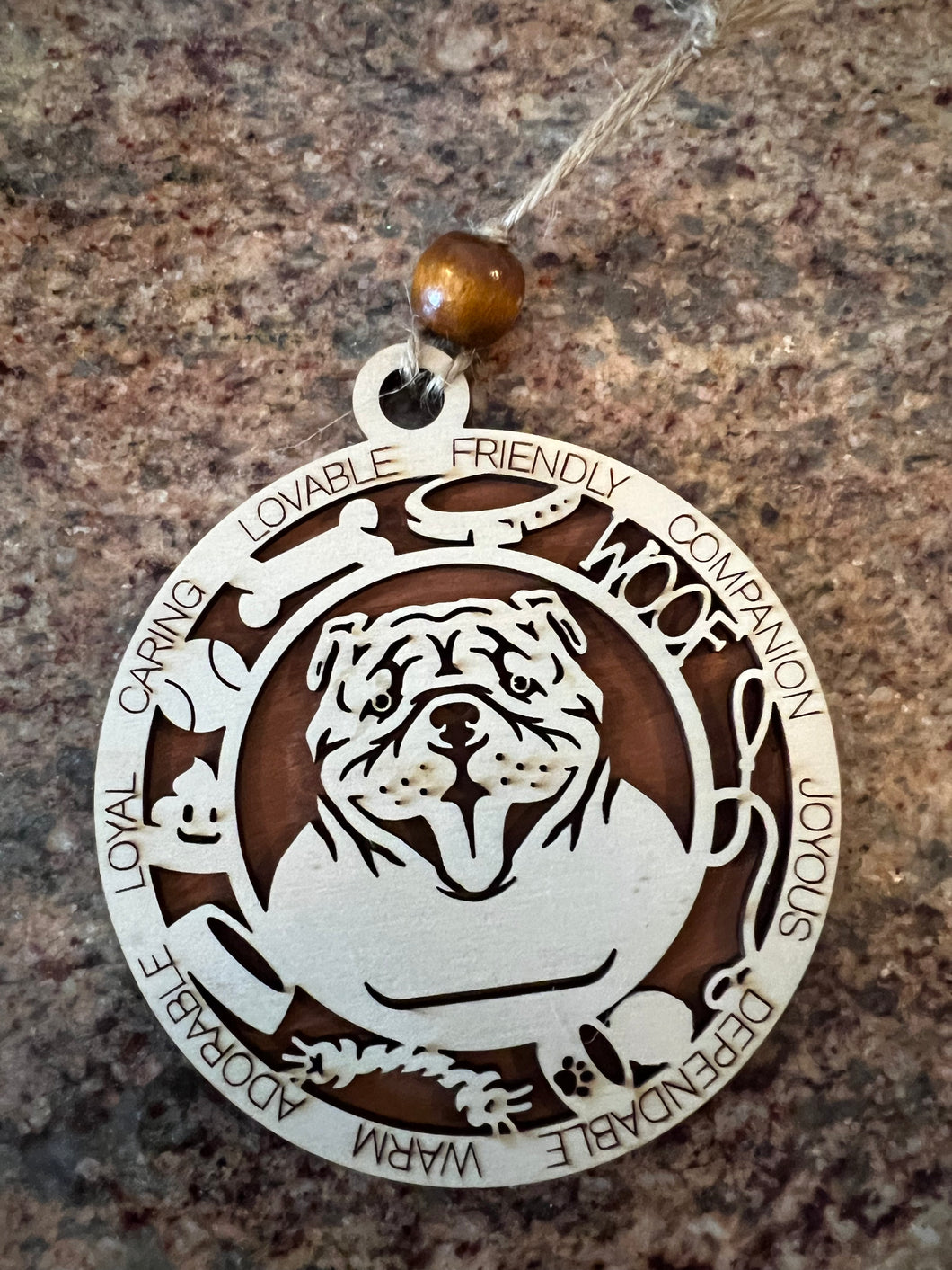 Bulldog ornament