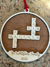 Load image into Gallery viewer, New Style Scrabble Tile Ornament