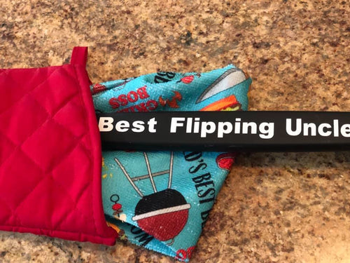 Best Flipping Uncle Spatula, Glove and towel Grill kit