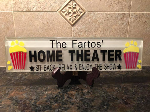 Customized Glass Tile w/plastic stand