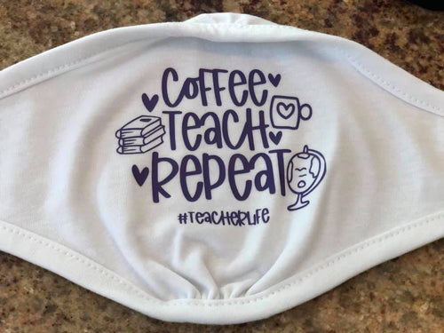 Facemask Coffee Teach Repeat