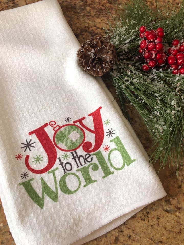 Joy to the World dish Towel