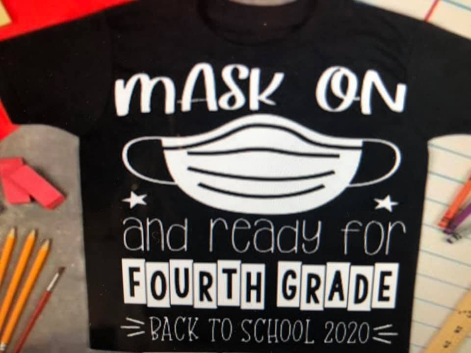 Mask on and ready for fourth grade Shirt Back to School