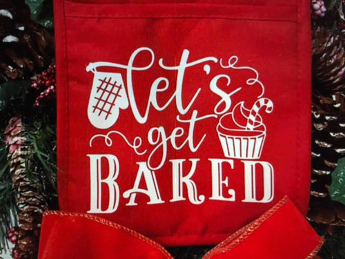 Christmas Pot Holder Let's Get Baked