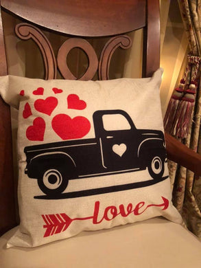 Valentine's Day Truck Pillow