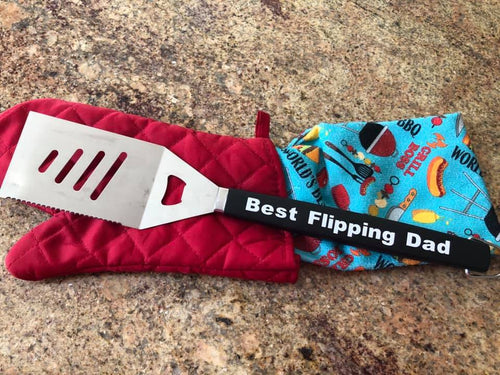 Best Flipping Dad Spatula, Glove and towel Grill kit