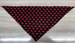 Dog Bandana Red hearts