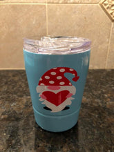 Load image into Gallery viewer, Valentine gnome metal tumbler
