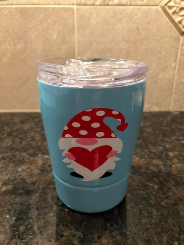 Valentine gnome metal tumbler