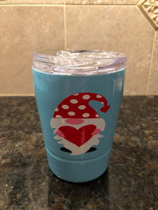 Valentine gnome metal tumbler