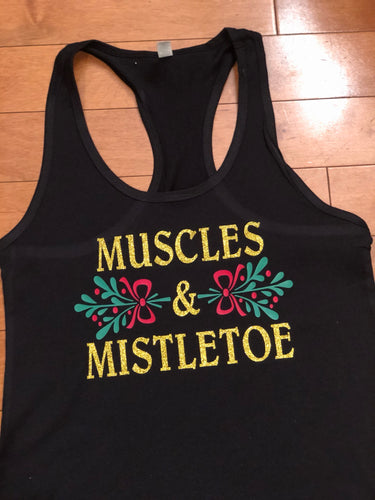 Muscles and mistletoe shirt