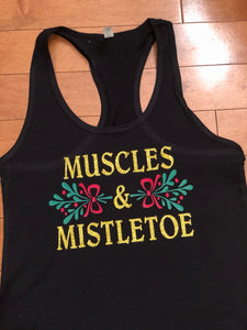 Muscles and mistletoe shirt