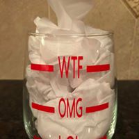 Load image into Gallery viewer, Teacher Life OMG/WTF Glass