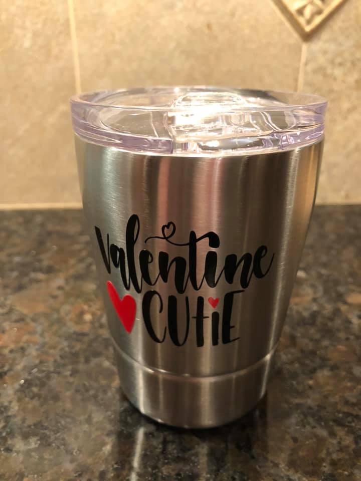 Valentine Cutie metal tumbler