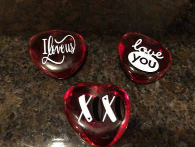 Red Heart Paper Weights