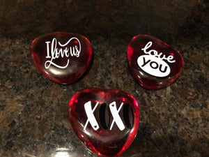 Red Heart Paper Weights