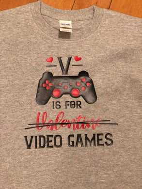 V is for Video Games Shirt